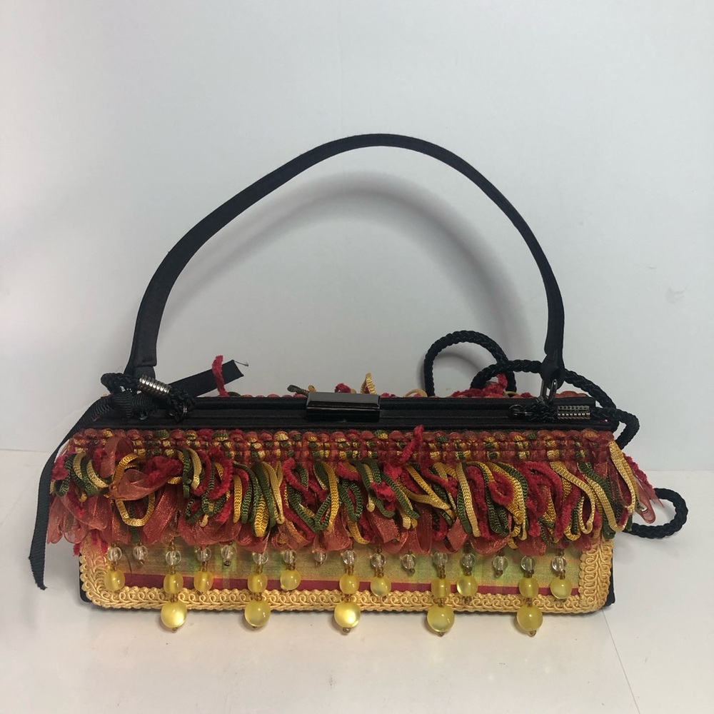 VTG Soshe Collectable Line Handbag With Tassels And Beads. Limited Edition